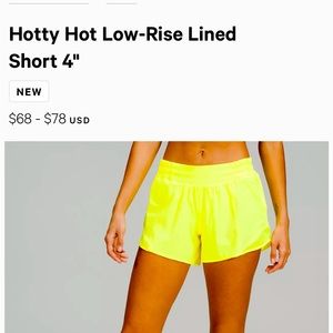 Lululemon athletica Hotty hot low rise lined shorts